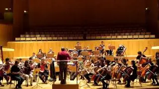 MVI_1294[1]Orchester der Hochschule f&uuml;r Musik Freiburg auditoro de Zaragoza ..ensayo