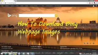How to download Bing Webpage  Images