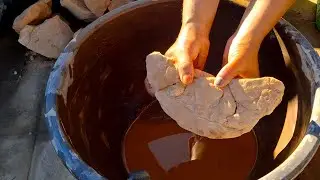 New Red Mud Crumbling Asmr💚