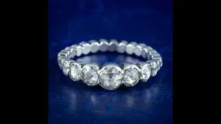 Antique Georgian Rose Cut Diamond Eternity Ring 2.2ct Total