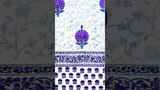 Exquisite print in purple on and white on cotton double bedsheet