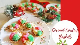 COCONUT CORDIAL BASKETS|CHRISTMAS BASKET SWEETS |CANAPE SHELL RECIPE INCLUDED|@akshatasrecipes#xmas