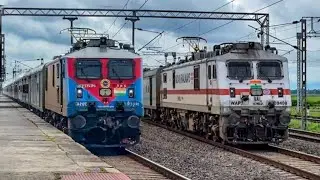 🔥Dangerous LGD Wap7 💯 Years Special Livery Dibrugarh Vivek SF+Jammu Humsafar+Guwalior Express|IR