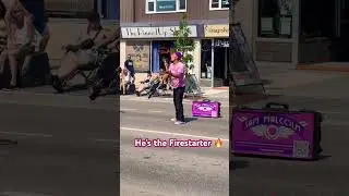The Firestarter🔥🔥 #firestarter #juggling #tricks  #busker #streetperformer #festival #fire #comedy