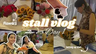 Stall day vlog) part 1+ small business advice 🥀🌷