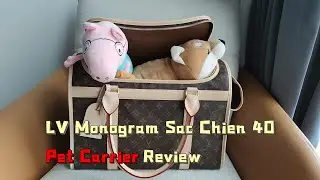 LV monogram sac chien 40 pet carrier bag review by steven