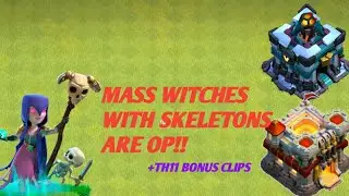 WITCHES & SKELETONS overwhelm a TH13 BASE! + TH11 Bonus Clips | TH11 &  TH13 | Clash of Clans