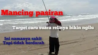 mancing pasiran jogja suara rell nya bikin ngilu #mancingpasiran #mancingdipantai #jogjarockfishing