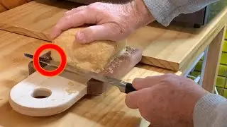 Amazing Custom wood bread-cutting template ASMR