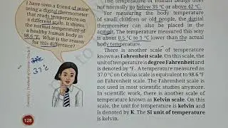 LATEST NCERT CLASS 6 SCIENCE CURIOSITY CHAPTER 7B TEMPERATURE AND ITS MEASUREMENT PAGES 127 TO 129
