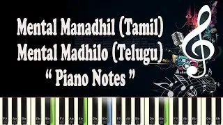(AR Rahman) Mental Manadhil - Mental Madhilo - Piano Notes & Guitar Tab