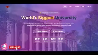 College Website using HTML, CSS & JavaScript #collegewebsite #htmlcssjs #coding