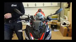 Installing PowerBronze Windshield on 2021 Aprilia Tuono Factory   HD 1080p