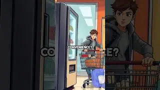 The Supermarket Standoff: Cart vs. Vending Machine! 🍿😂 #SnackShowdown