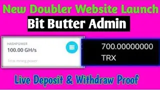 New Doubler site Today// Bit Butter Website Today// 150% After 24 Hours// New Tron Mining site Today