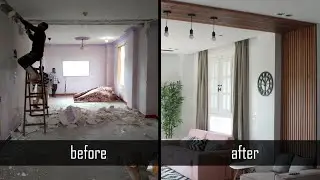 before and after living room design