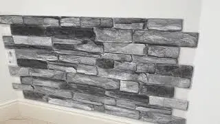 Wall Grey Stone - 3D - Effect Panels PVC Plastic Decorative Brick Tiles Cladding *Buy in the UK*