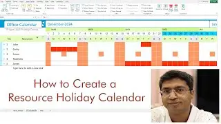 How to create a Resource/ Team Calendar? or Holiday Calendar in Microsoft Excel