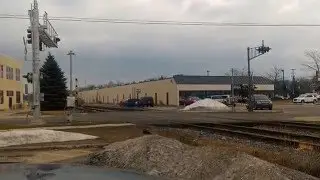 CSX 2222, 6921 Mixed Freight Train in Grandville, MI - 2/22/16 5:20 PM