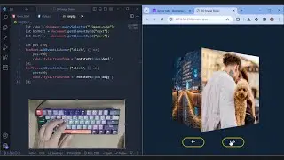 ASMR Programming - 3D Cube Image Slider using HTML CSS and Javascript - No Talking
