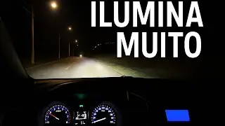 Testando as L&Acirc;MPADA DE LED PROJETOR do HB20. - Farol Alto &eacute; Insano!
