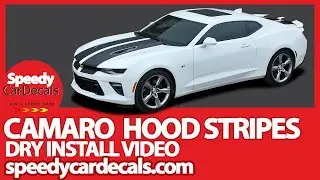 2010-2015 Chevy Camaro Rally/Racing Hood Stripes | INSTALLATION Placement Dry Install SpeedyCarDecal