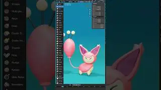3d Skitty Pokemon in Blender. #3d #blender #pokemon #digitalart #blender3d #3dmodeling #fypシ #skitty