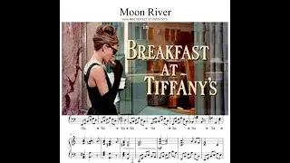 Moon River Breakfast at Tiffany's Audrey Hepburn piano sheet music Завтрак у Тиффани ноты пианино
