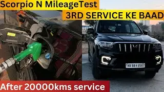 Scorpio N ki mileage test after 3rd service 750 kms drive