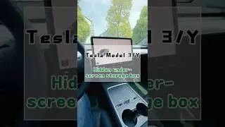 Tesla's hidden storage box under the screen is invisible after installation.