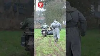 Give this video a title! 🙌 #ww2 #sidecar #history #motorcycle #military #vehicles #army #wwii 🪖