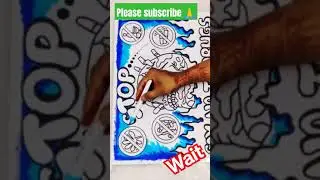 International day against drug abuse drawing/drug abuse awareness poster #shorts #viral