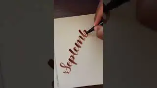 Hello September in real time | #helloseptember #laborday #handlettering