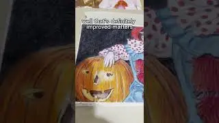 I decided to remove the bad varnish with white spirits. #varnishremoval #whitespirit #colourpencil