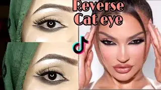 I Tried The Viral Reverse Cat Eye Look / 5 Minutes Makeup / #Staywithfarahhanif