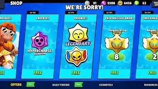 PRO PASS REWARDS FOR EVERYONE + ANGEL STARR DROPS & HYPERCHARGE IN BRAWL STARS!