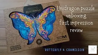Пазл Unidragron &ndash; Бабочка и Хамелеон &ndash; распаковка, первое впечатление, обзор, сборка.