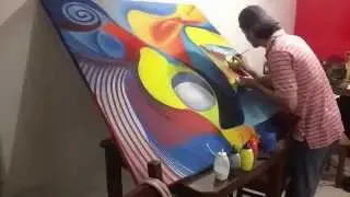 pintando cuatro abstracto