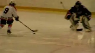 Mike Potter of Saanich Braves Pee Wee AA saves a penalty shot
