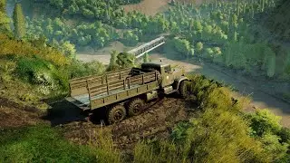 Snowrunner.  mod map Death Roads .(Смертельные дороги)  Real life\realistic mud\private mods. День1