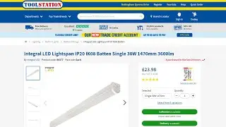 Integral LED Lightspan Batten 5ft 30W from Toolstation vs Fluorescent T8 58W