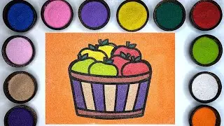 Colorful Fruit Basket Sand Art | Relaxing Art with Colored Sand