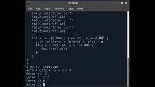GO/ GOLANG Program to Solve Cubic Equations. Thanks for watching.