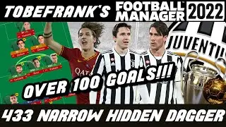 ToBeFrank37's 433 NARROW HIDDEN DAGGER | Football Manager 22 Tactic | 100+ GOALS