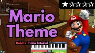 Super Mario Theme (VERY EASY Roblox/Virtual Piano Tutorial) + SLOW Version