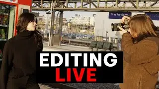 Editing beautiful portraits LIVE & recording a new video