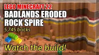 [#22] A Badlands Eroded Rock Spire in Lego Minecraft