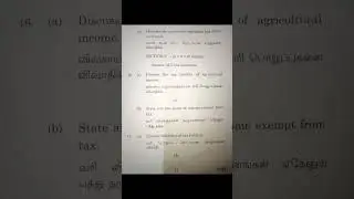 income tax law and practice 1 semester question paper in Bharathiar University ug examination