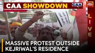 Hindu Migrants Protest Outside Delhi CM Arvind Kejriwal's Residence Over His CAA Remarks