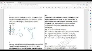 3  Hafta Soru Çözümü(Gürültü-Titreşim-Meslek Hastalığı-Risk Analizi)